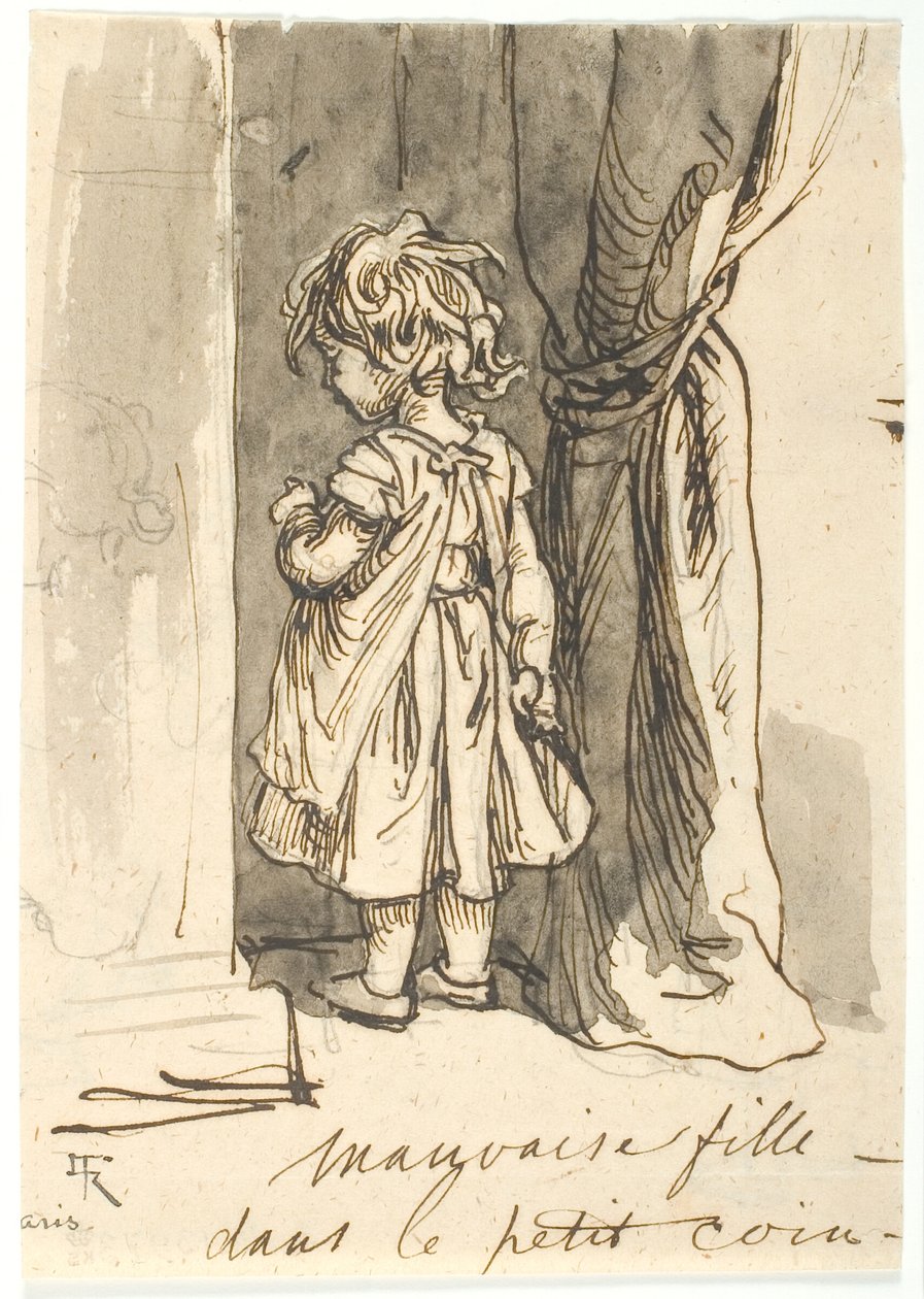 La fille désobéissante au coin de la honte - Lorenz Frølich