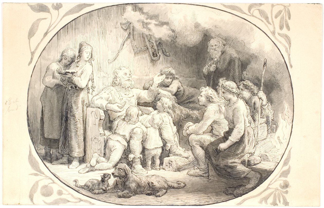 Illustration du chapitre "Le cortège rentre chez lui" - Lorenz Frølich