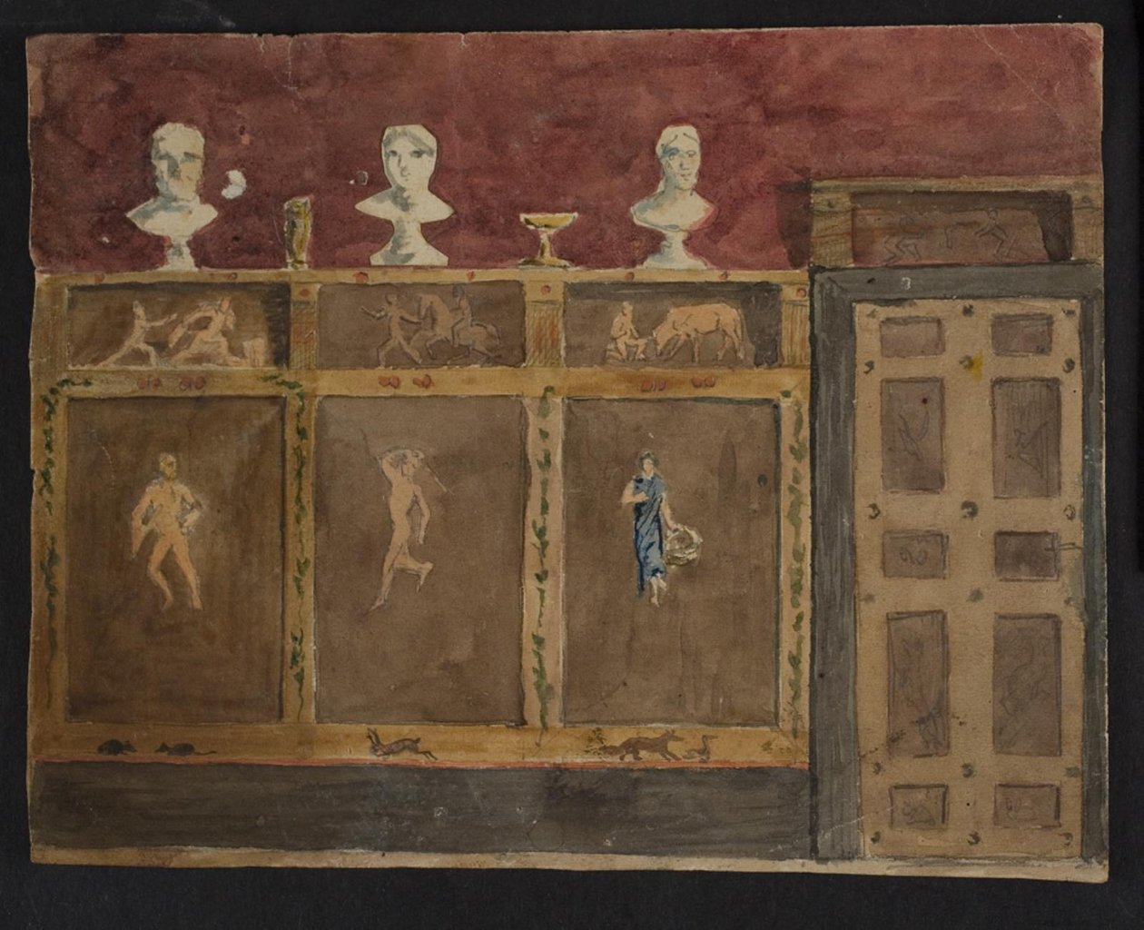 Décorations murales pour Valhøj 1838/1839 - Lorenz Frølich