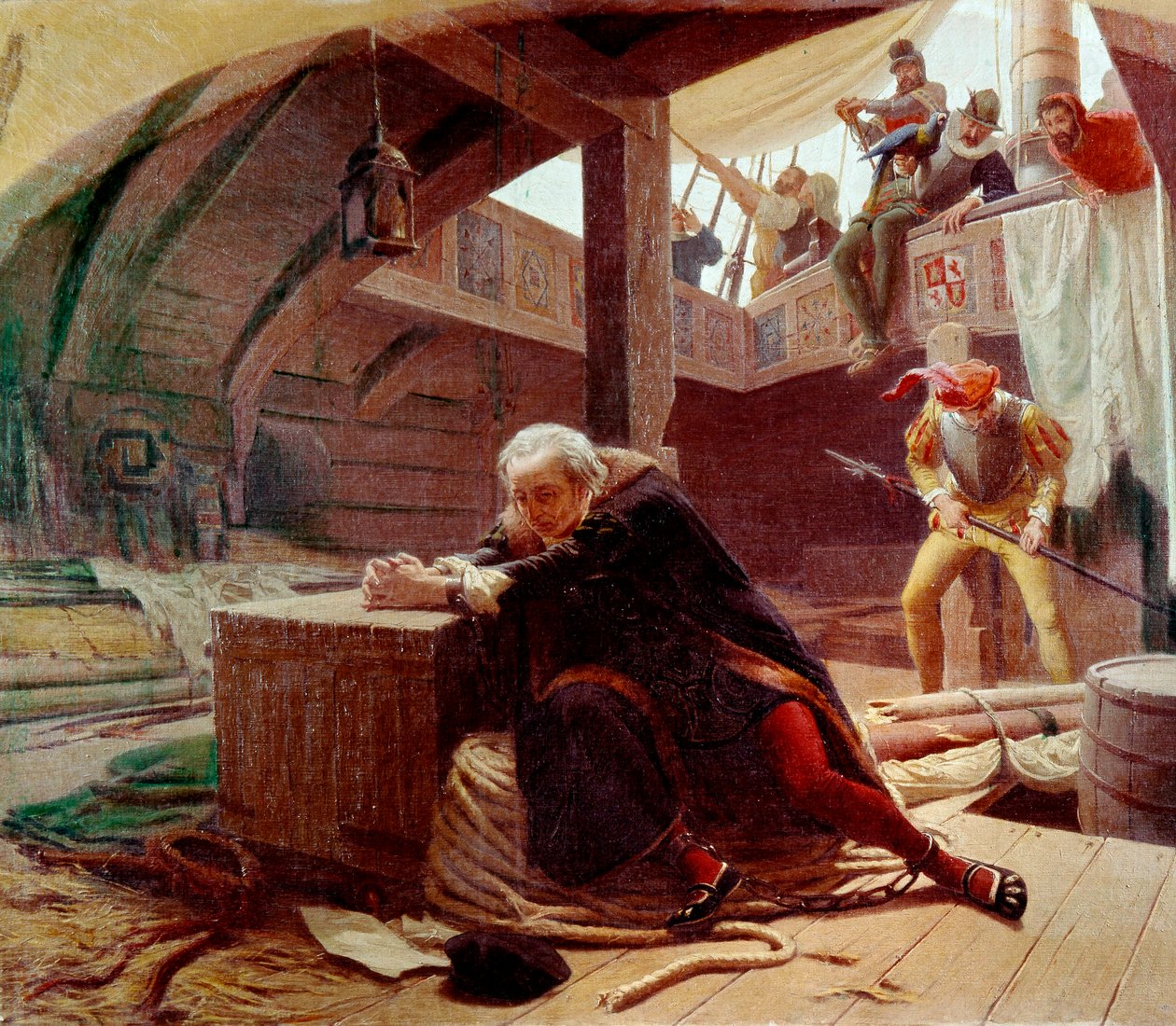 Christophe Colomb en 1500 lors de son retour en Espagne - Lorenzo Delleani