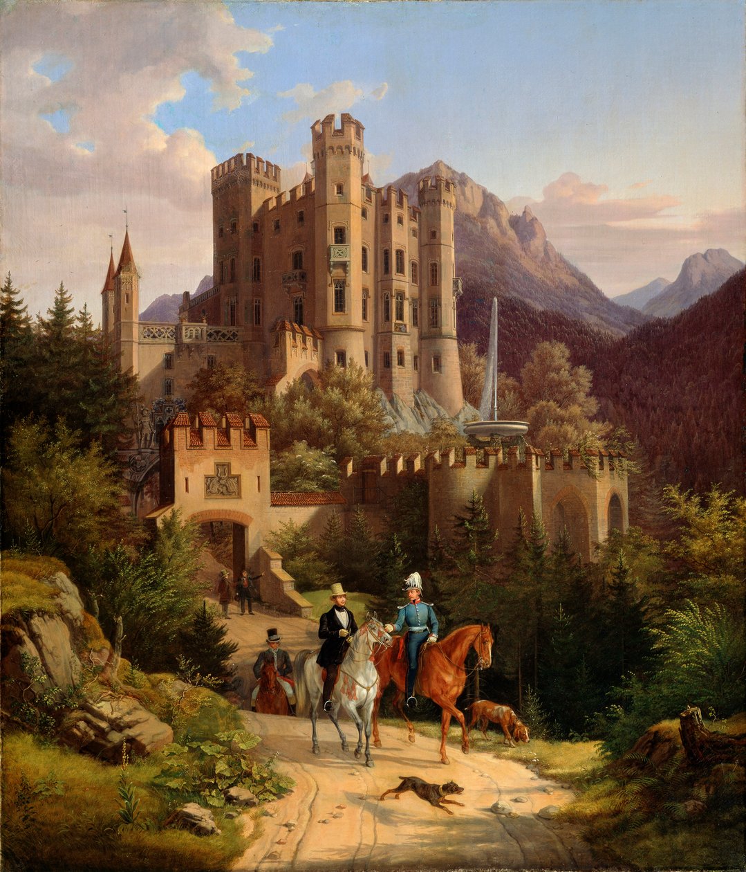 Le prince héritier Maximilien chevauchant à Hohenschwangau, 1838-1839 - Lorenzo II Quaglio
