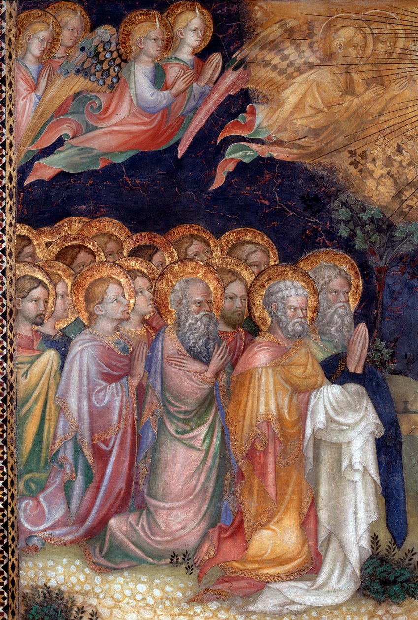 Le baptême de Jésus par Saint Jean-Baptiste (détail) Fresque de Lorenzo - Lorenzo Salimbeni