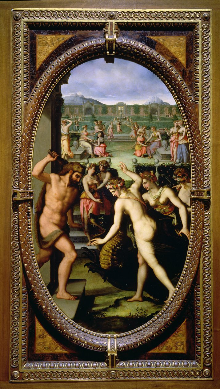 Hercule tuant le dragon des Hespérides, 1572 - Lorenzo dello Sciorina