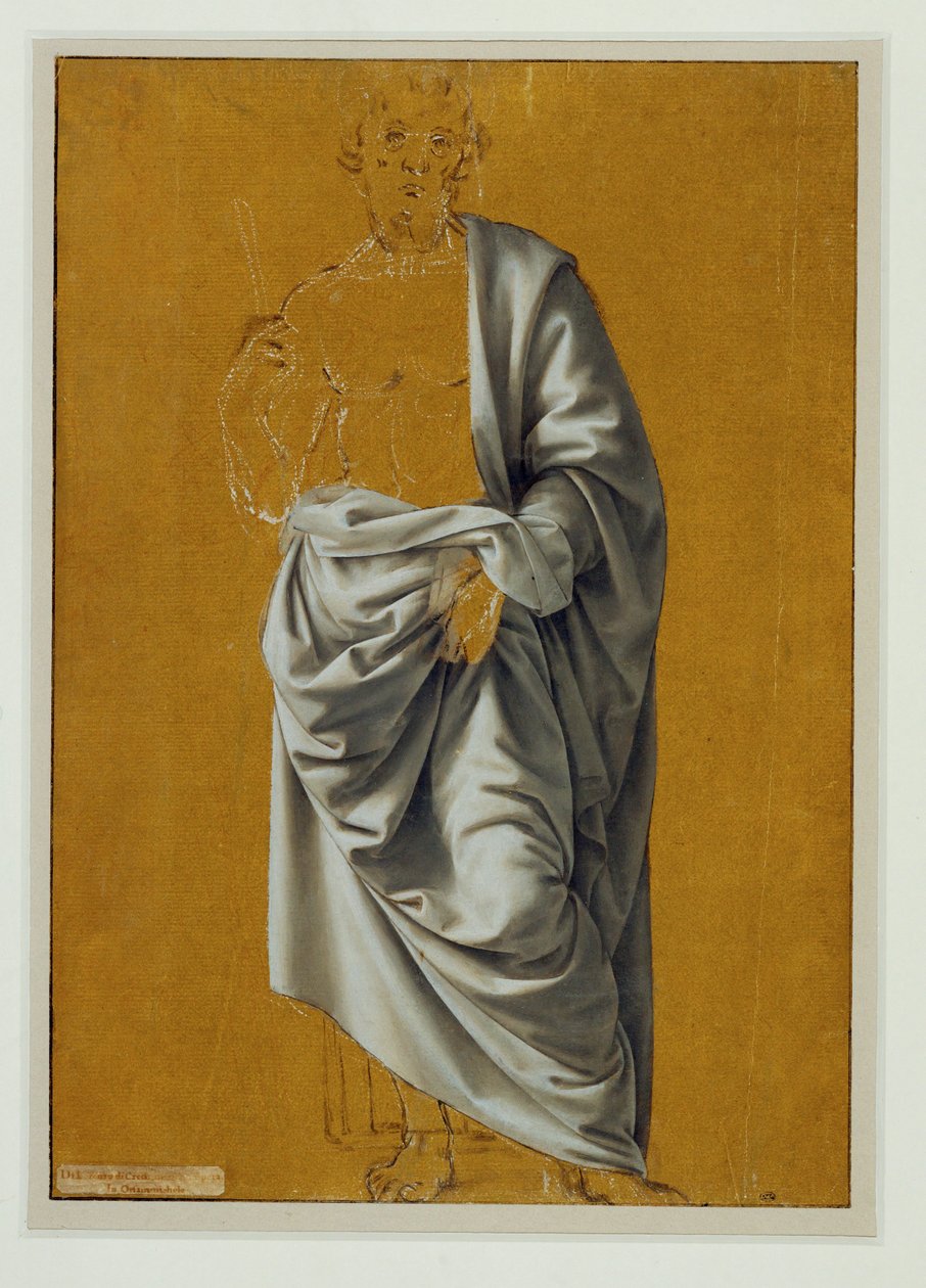 Etude de drapé pour le personnage de Saint Barthélemy ... - Lorenzo di Credi