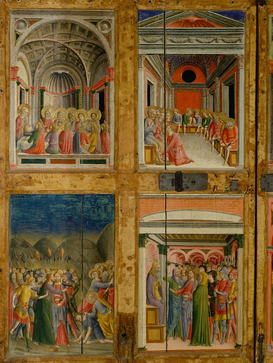 Reliquaire des portes de Santa Maria della Scala. panneau intérieur - Lorenzo di Pietro Vecchietta