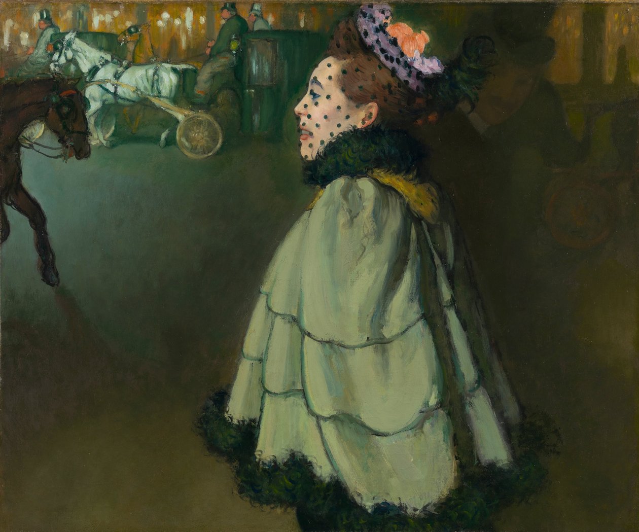 Femme aux Champs-Élysées la nuit - Louis Anquetin