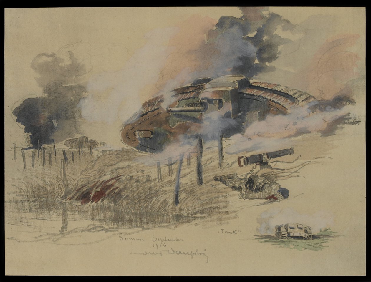 Char sur la Somme, septembre 1916 - Louis Dauphin
