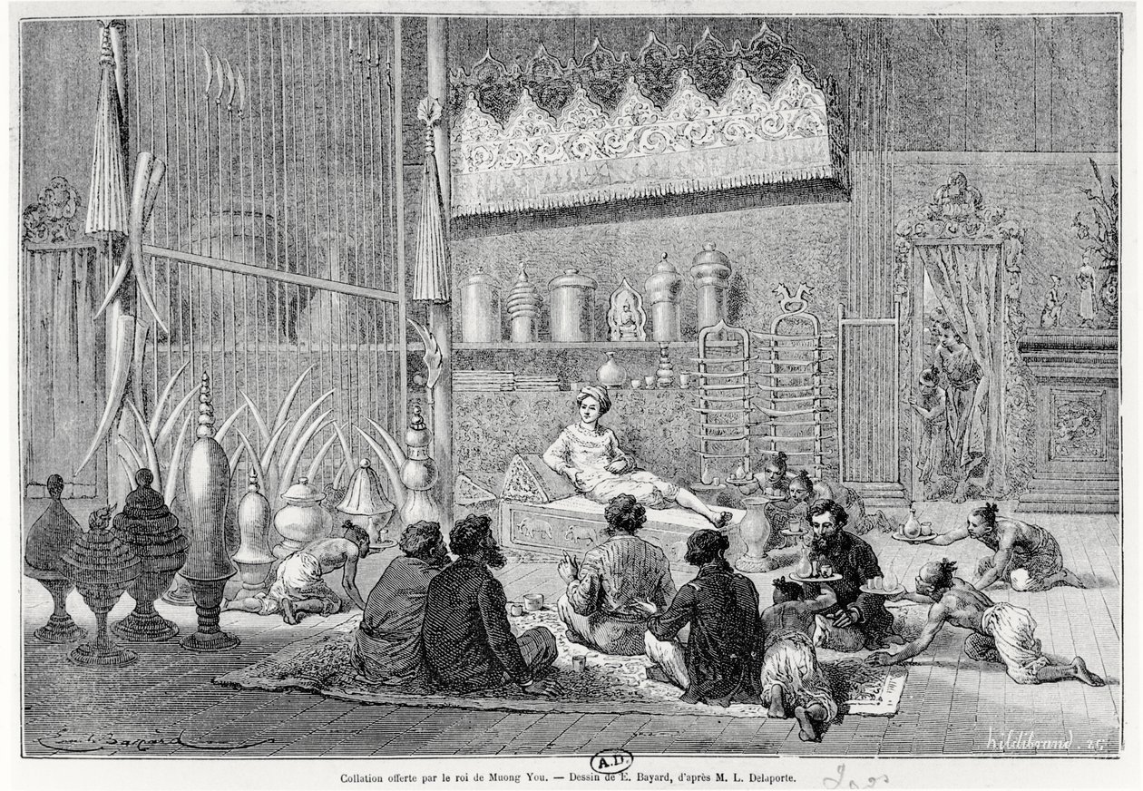 Nourriture offerte par le roi de Muong You, 1877 - Louis Delaporte