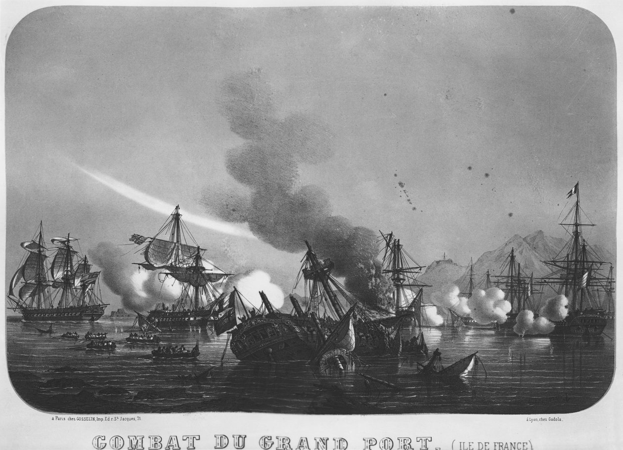 Bataille navale de Grand Port, Maurice, en 1810 - Louis Le Breton