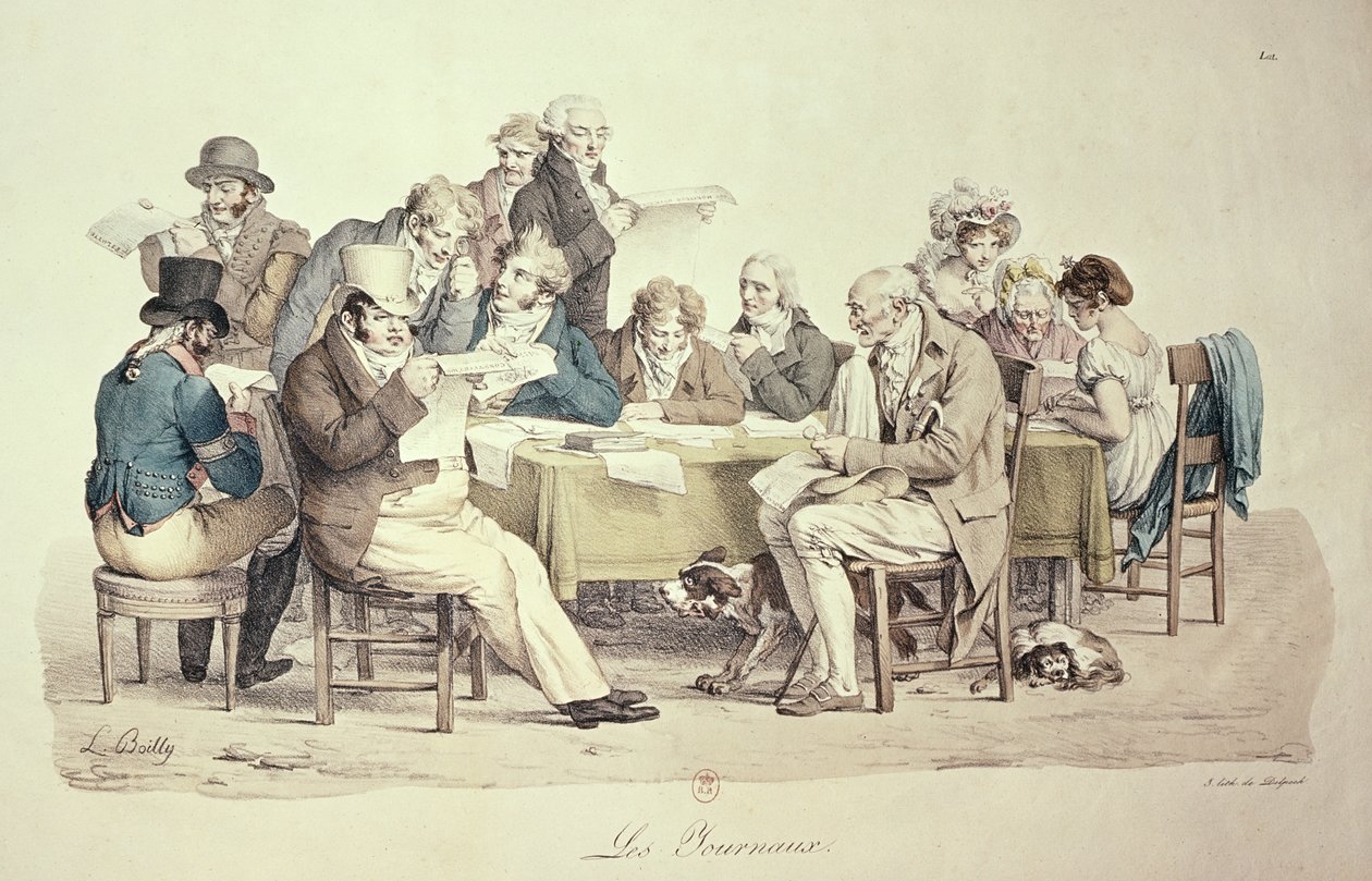 Les journaux, gravé par François Séraphin Delpech (1778-1825) - Louis Leopold Boilly