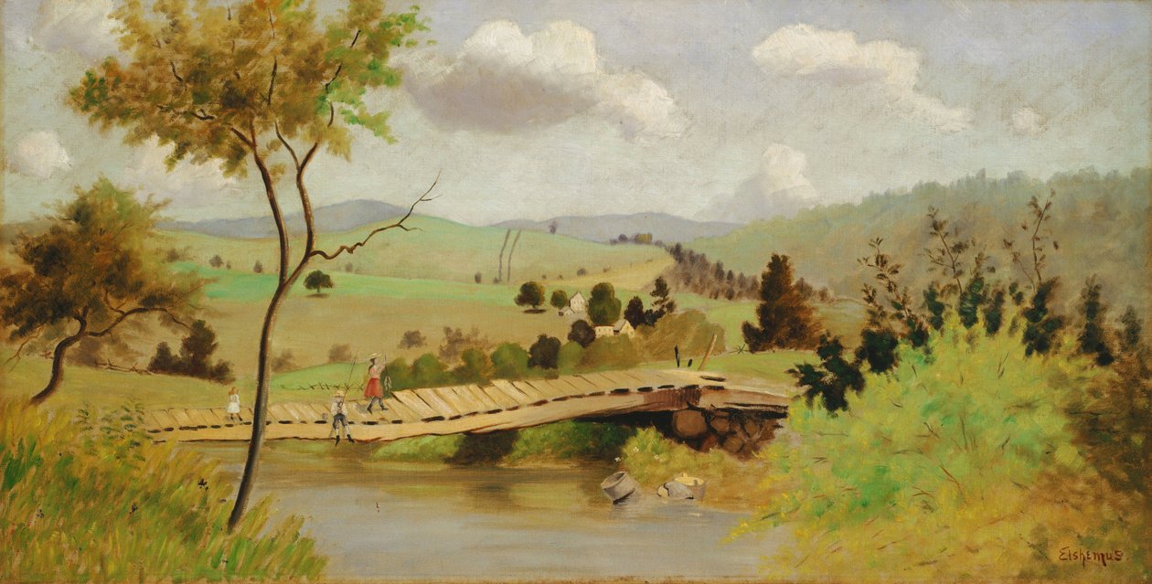 Adirondacks - Pont pour la pêche - Louis Michel Eilshemius