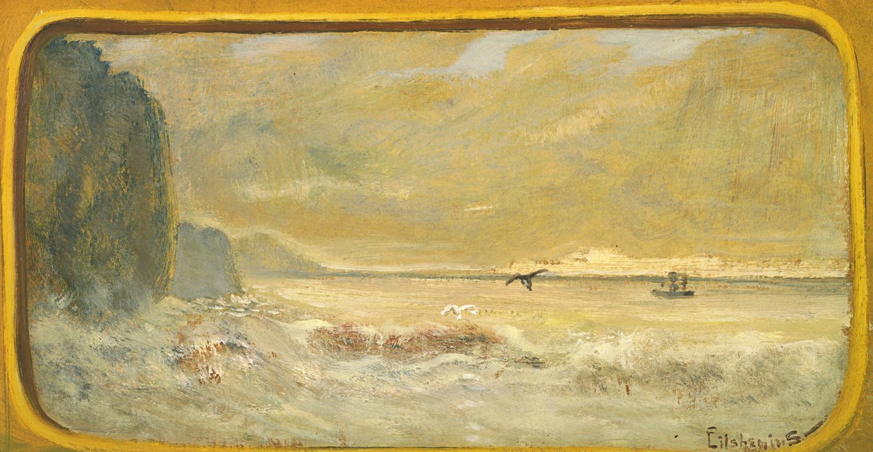 Vagues et bateau - Louis Michel Eilshemius