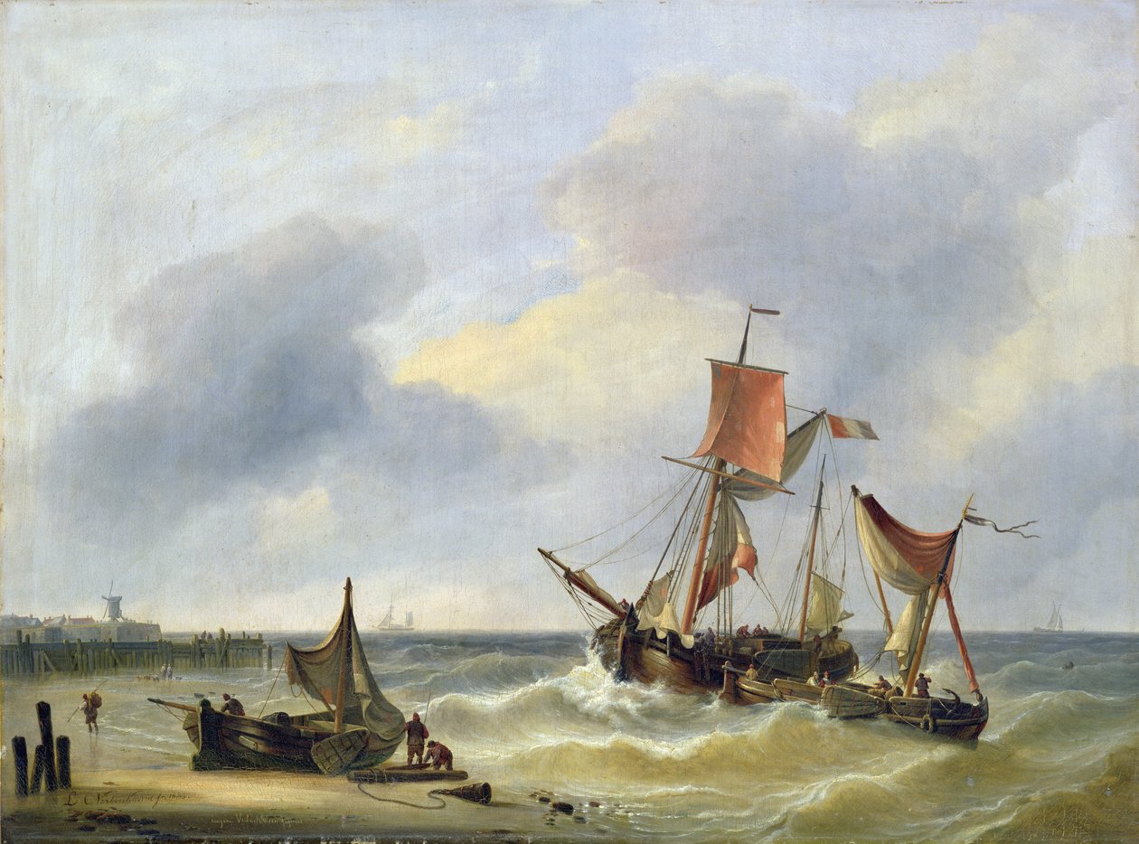 Vue côtière, 1833 - Louis Verboeckhoven
