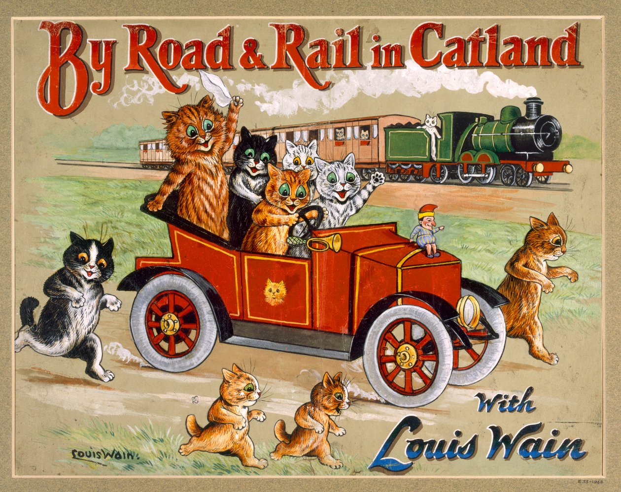 Par route et rail à Catland, 20e - Louis Wain