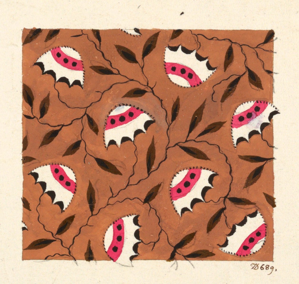 Motif floral pour textile imprimé - Louis Albert DuBois