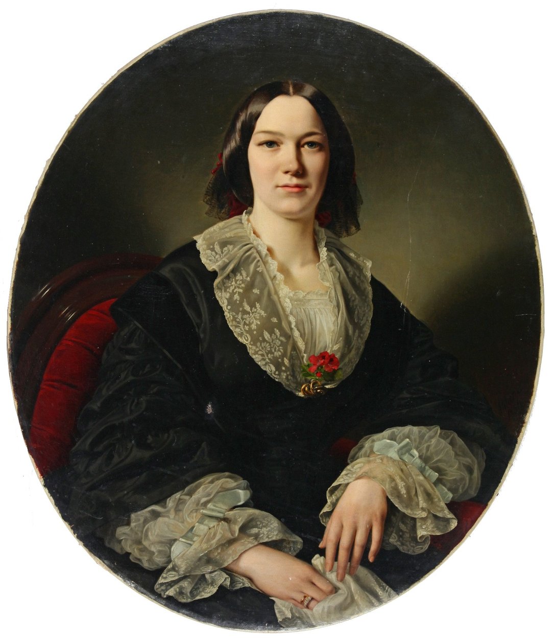 Portrait de Maria Suwarina Rebekka Thyen, née à Wilkens - Louis Ammy Blanc