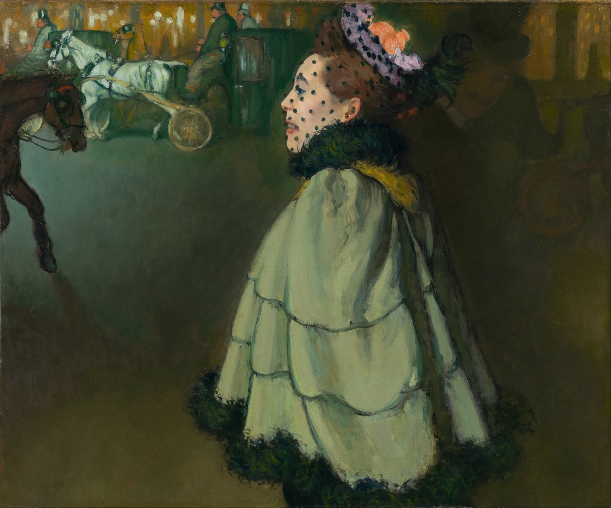 Femme aux Champs-Élysées la nuit - Louis Anquetin