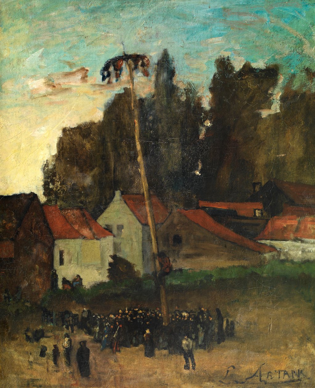Grimper au poteau - Louis Artan de Saint Martin
