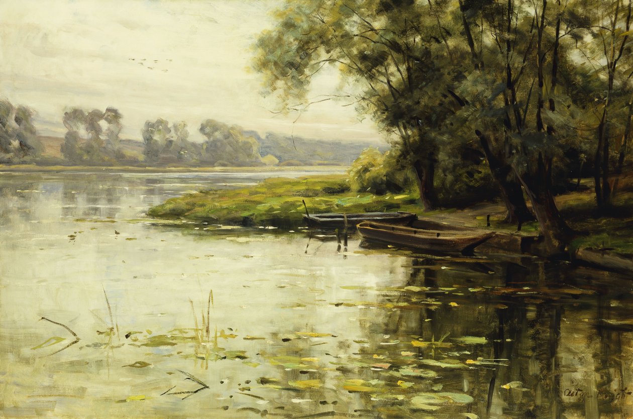 Prairie au bord de la rivière - Louis Aston Knight