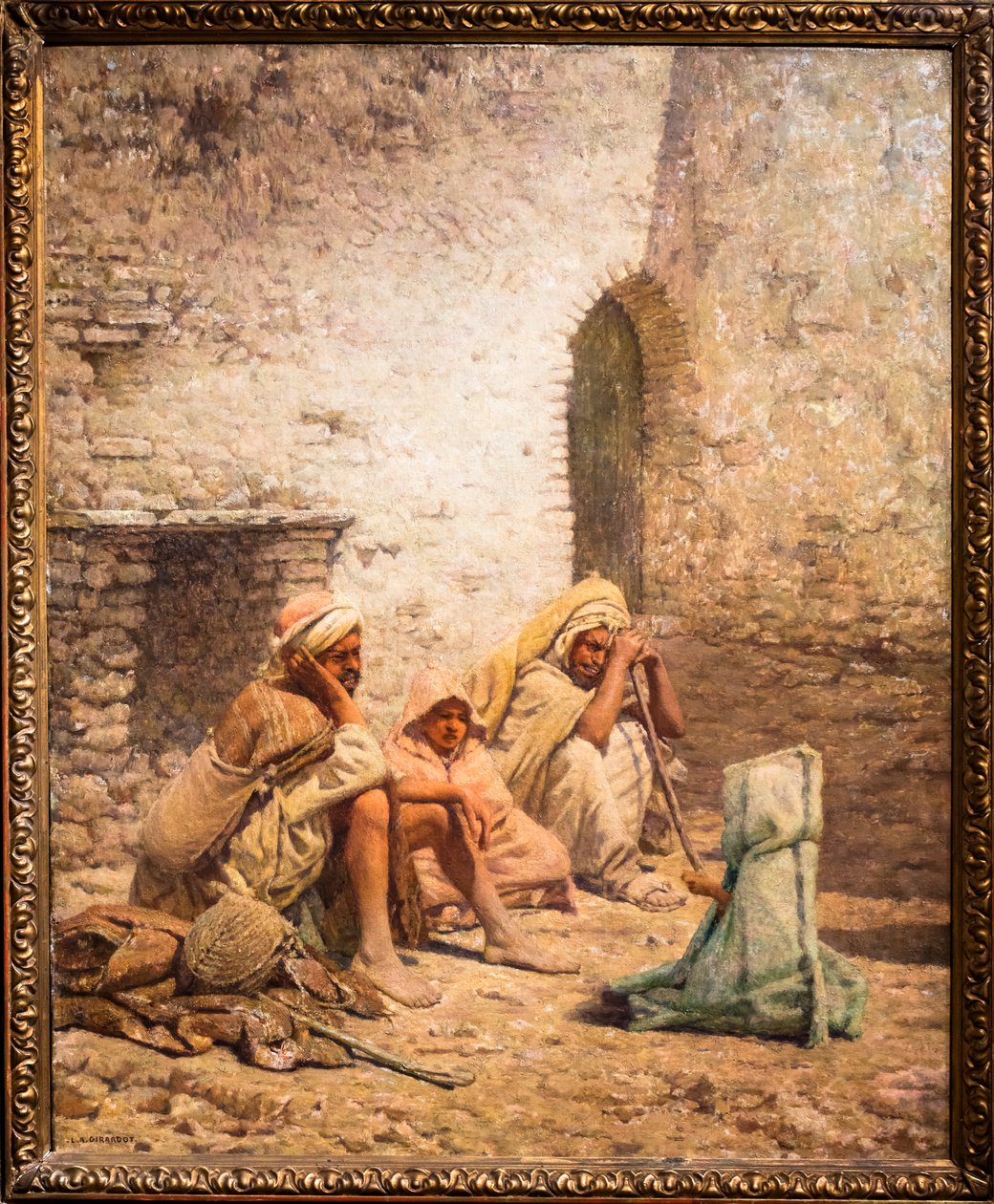 Le Repos (huile sur toile) - Louis Auguste Girardot