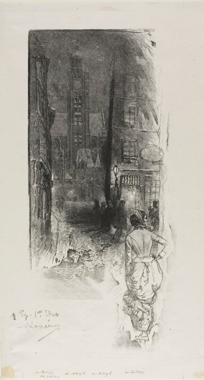 Paris: la Rue de la Montagne-Ste-Geneviève - Louis Auguste Lepère