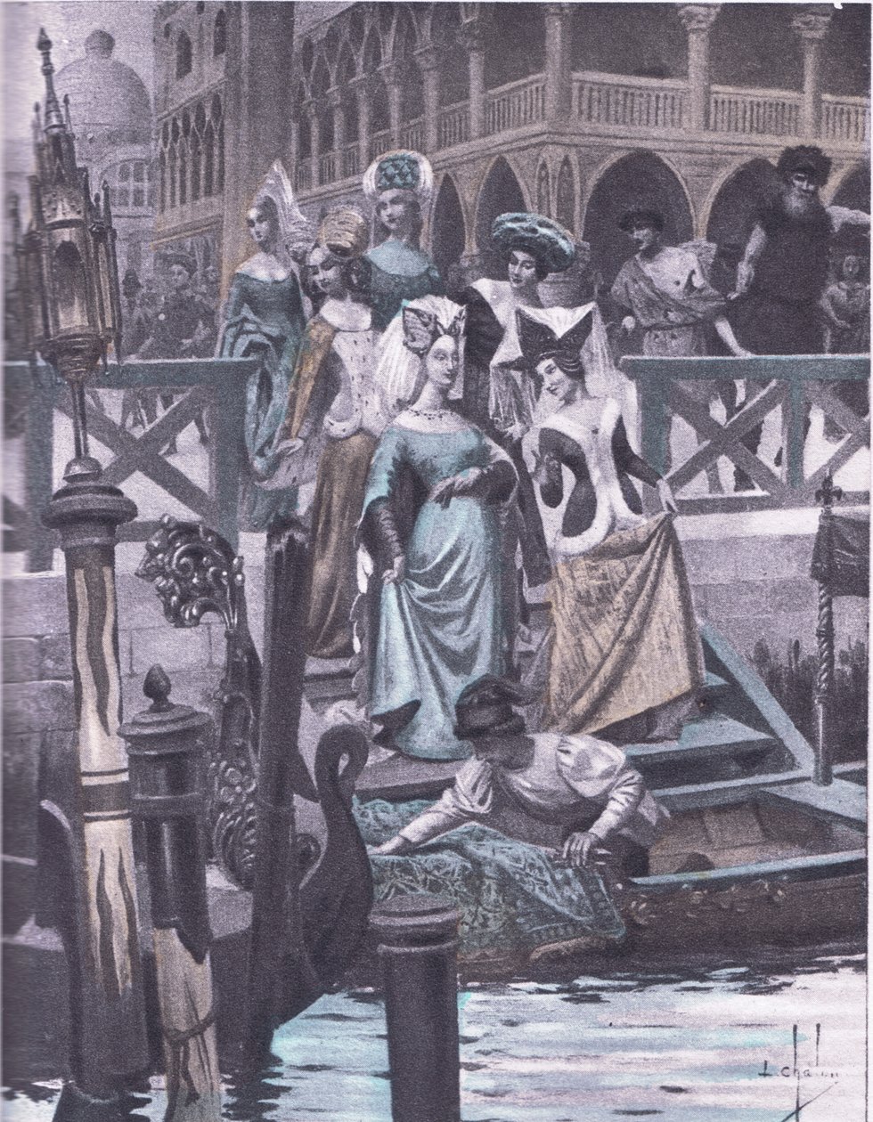 Oies vertes (illustration du Décaméron de Boccace) - Louis Chalon