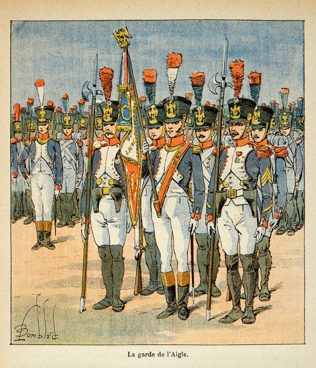 Illustration par Louis Bombled (1862-1927) du livre « Le Mémorial de Sainte-Hélène » du comte Emmanuel de Las Cases (1766-1842) : La garde de l