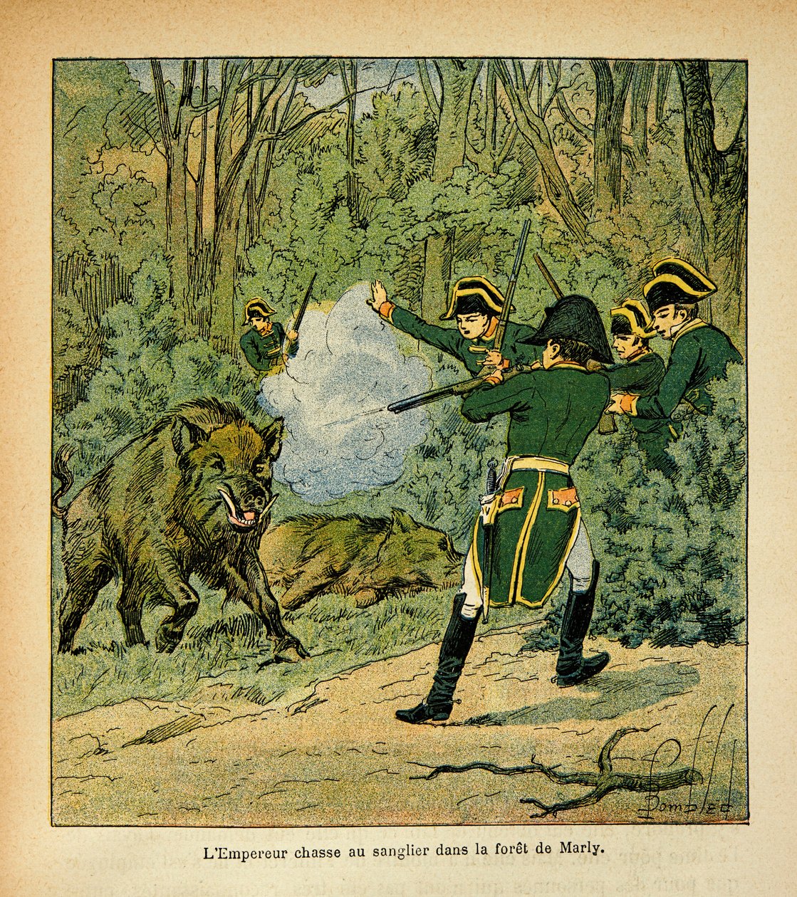 Illustration de Louis Bombled (1862-1927) du livre « Le Mémorial de Sainte-Hélène » du comte Emmanuel de Las Cases (1766-1842) : L