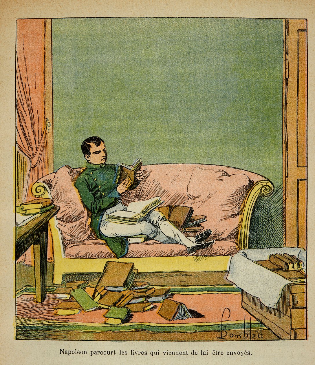 Illustration de Louis Bombled (1862-1927) du livre « Le Mémorial de Sainte-Hélène » du comte Emmanuel de Las Cases (1766-1842) : L