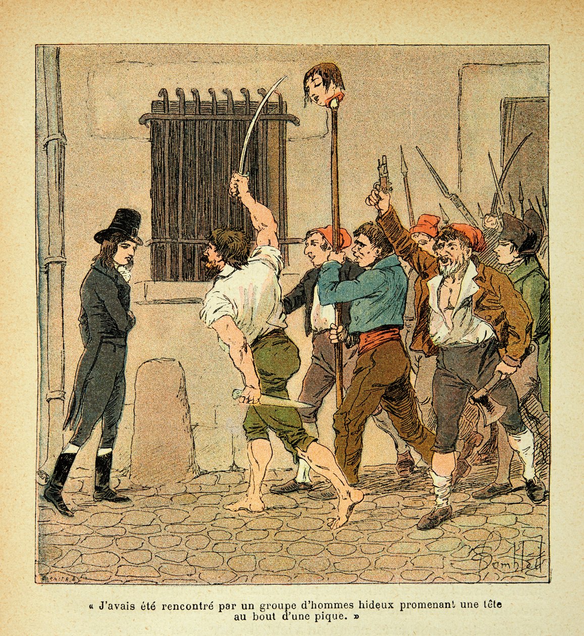 Bonaparte pendant la Révolution française confrontant la foule, Collection privée - Louis Charles Bombled