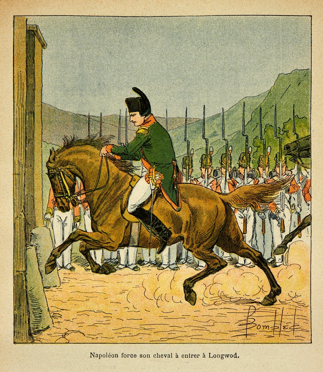 Illustration de Louis Bombled (1862-1927) du livre « Le Mémorial de Sainte-Hélène » du comte Emmanuel de Las Cases (1766-1842) : L