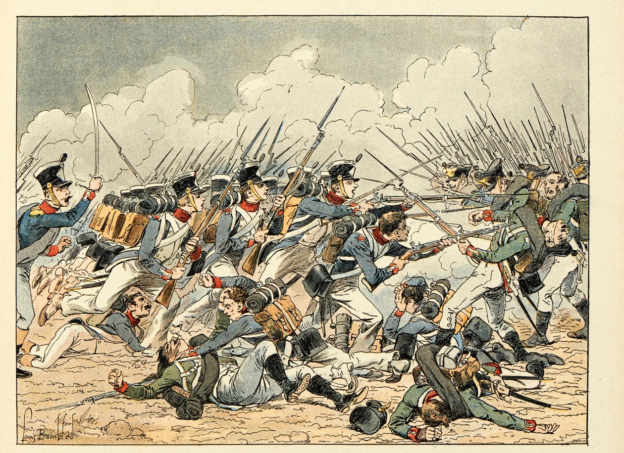 Illustration tirée du livre « Les héros du Siècle », récits anecdotiques par Dick de Lonlay et illustré par Louis Bombled (1862-1927) - Louis Charles Bombled