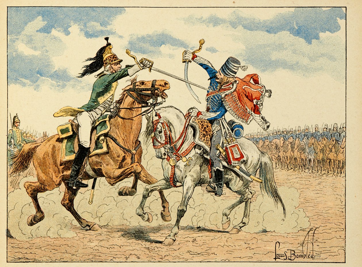 Illustration tirée du livre « Les Héros du Siècle », récits anecdotiques par Dick de Lonlay et illustrée par Louis Bombled (1862-1927) - Louis Charles Bombled
