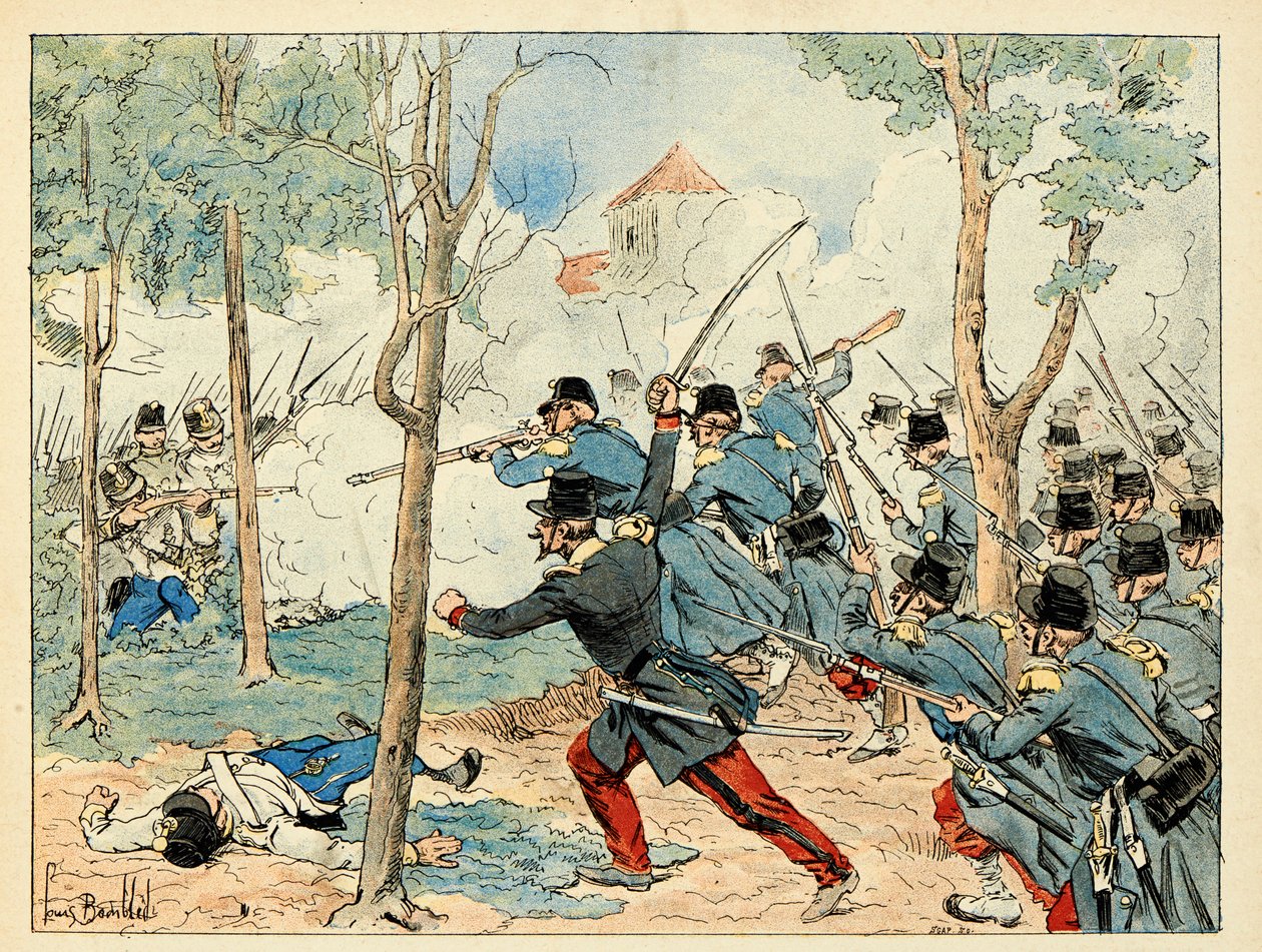 Illustration tirée du livre Les héros du siècle, récits anecdotiques par Dick de Lonlay et illustrée par Louis Bombled (1862-1927) - Louis Charles Bombled