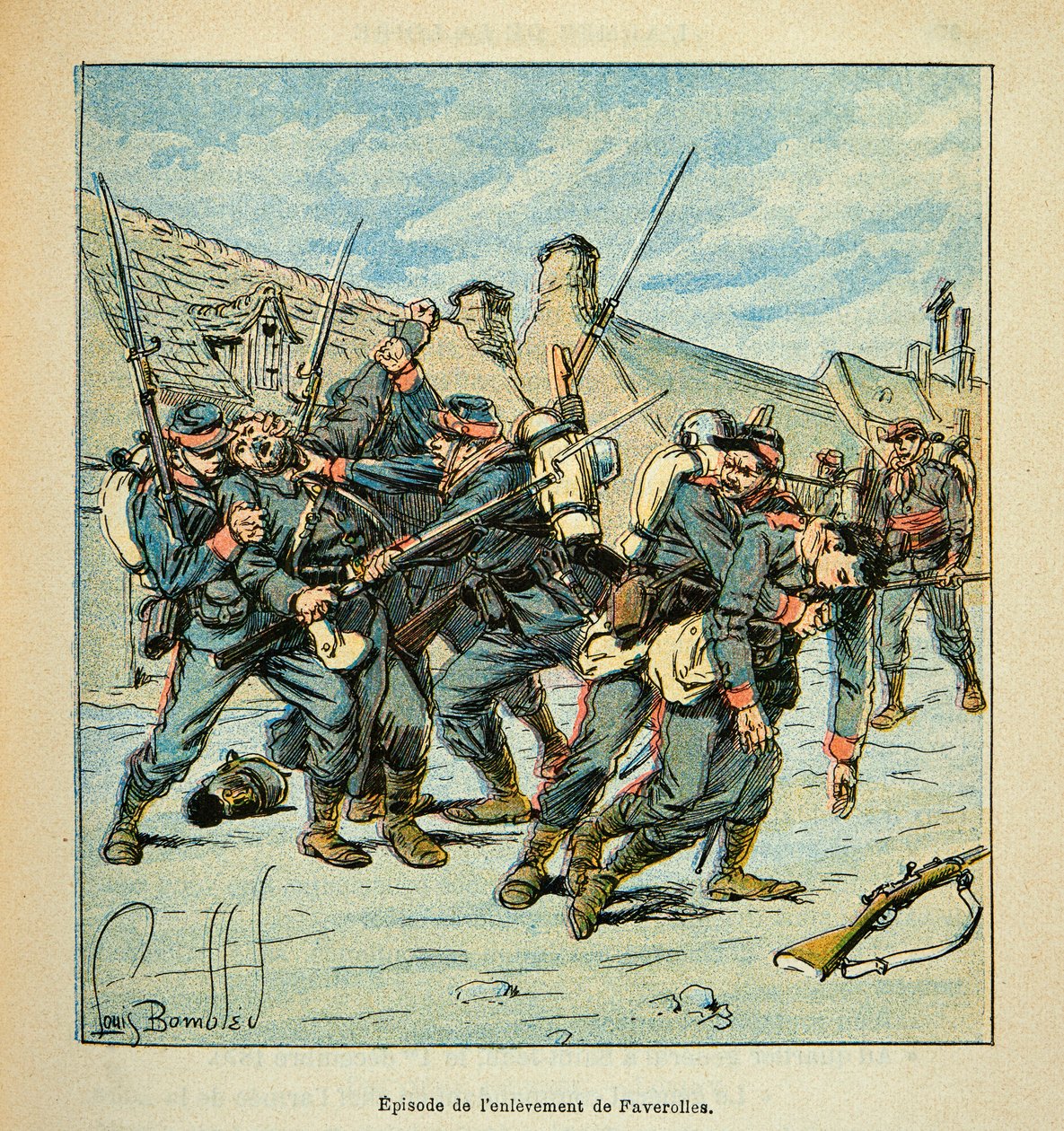 Combat entre Prussiens et Français en 1870 - Louis Charles Bombled
