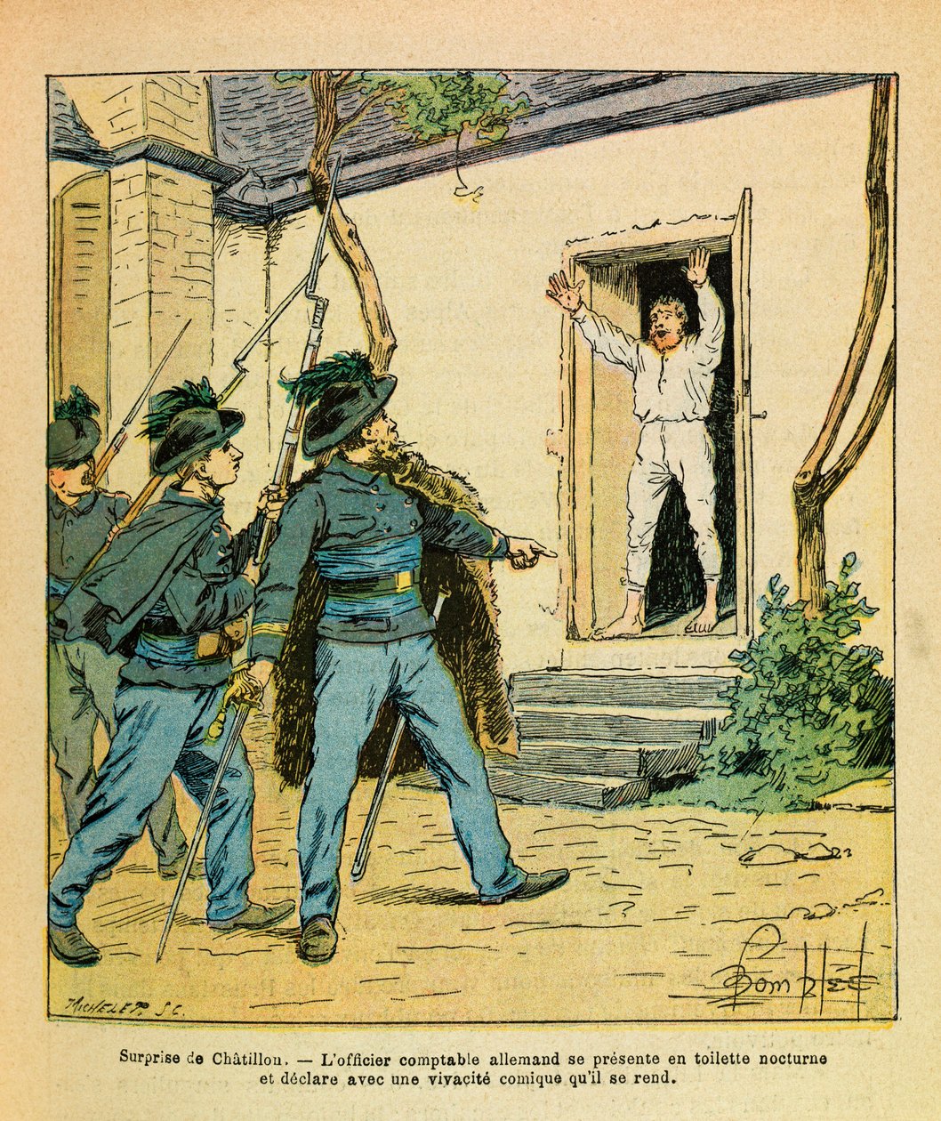 Novembre 1870, à Châtillon-sur-Seine, le capitaine Michard capture l