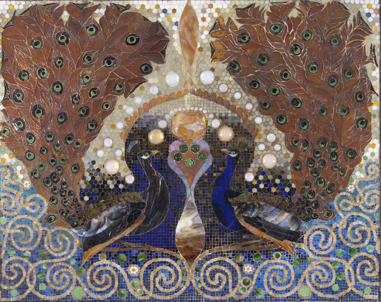 Mosaïque au paon du hall d