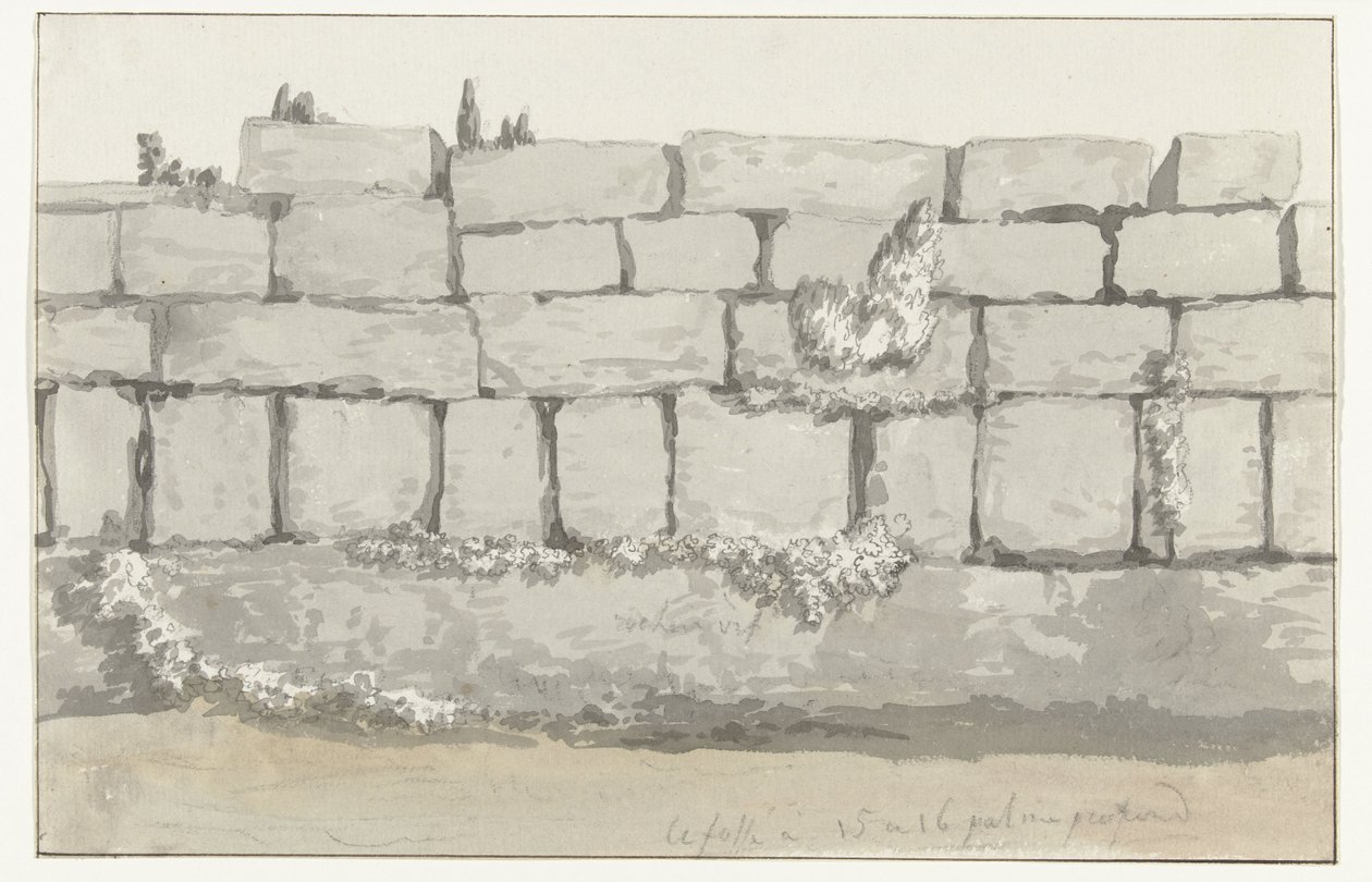 Extérieur du mur extérieur du temple antique dans l