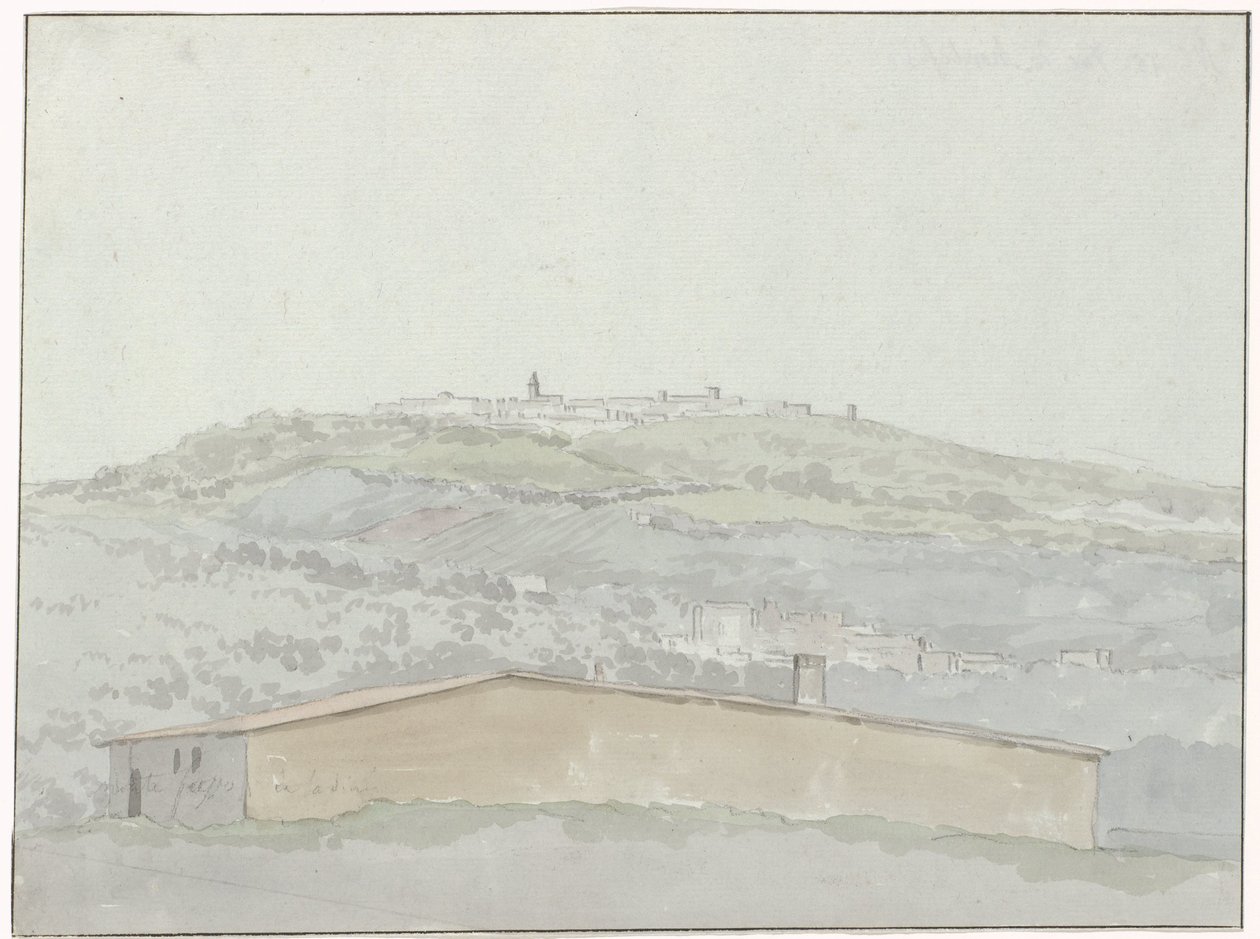 Vue de Montefusco (Voyage en Italie, en Sicile et à Malte - 1778) - Louis Ducros