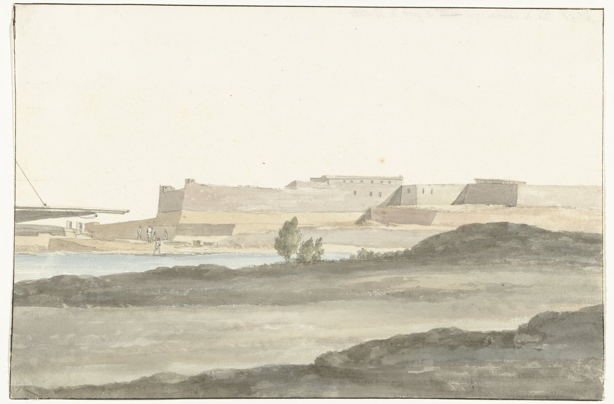 Vue du Château dominant le port de Barletta - Louis Ducros