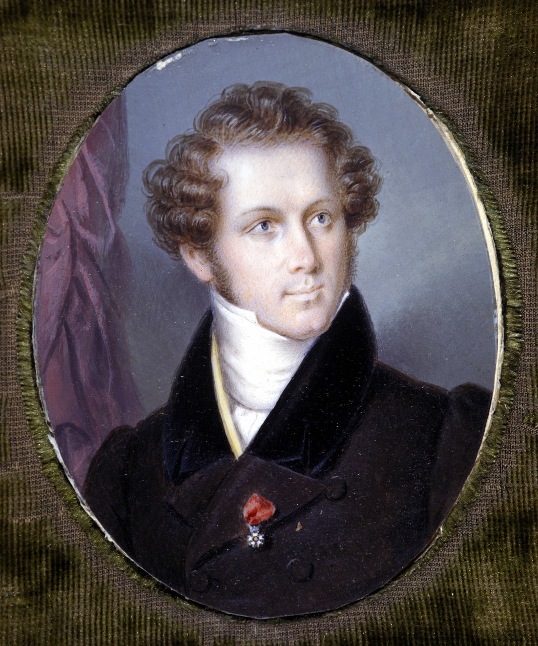 Portrait de Vincenzo Bellini. Miniature de Dupré. Museo della Scala. Milan. - Louis Dupré