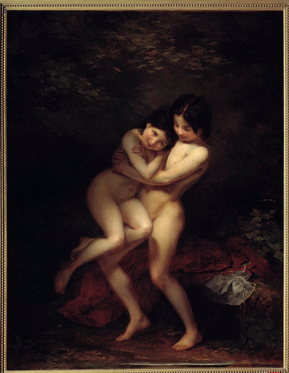 Les baigneuses - Louis Edouard Rioult