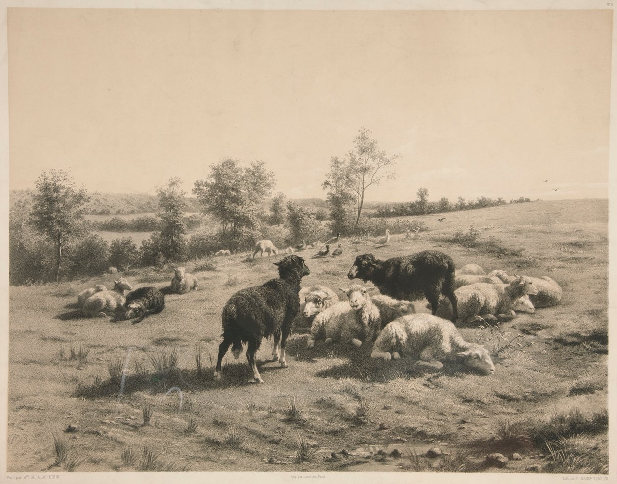Les Moutons - Louis Emmanuel Soulange Teissier