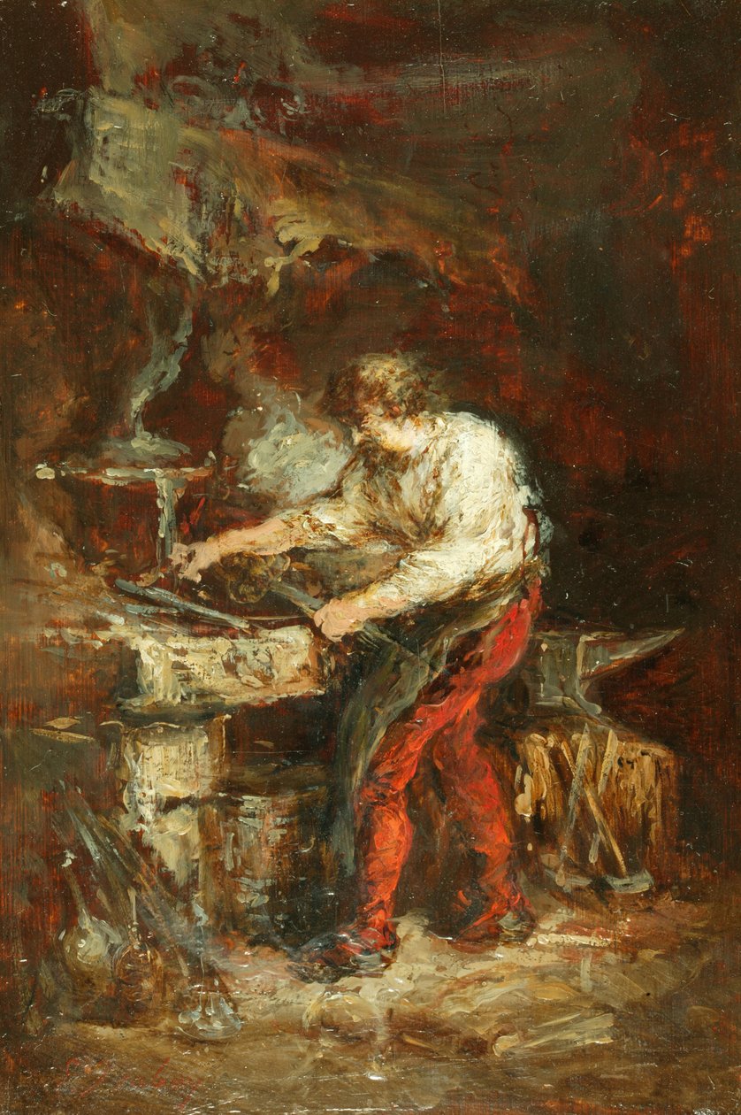 La forge - Louis Eugene Gabriel Isabey