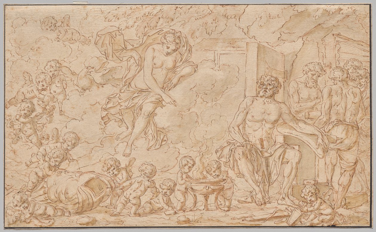 Vénus à la forge de Vulcain - Louis Felix de la Rue