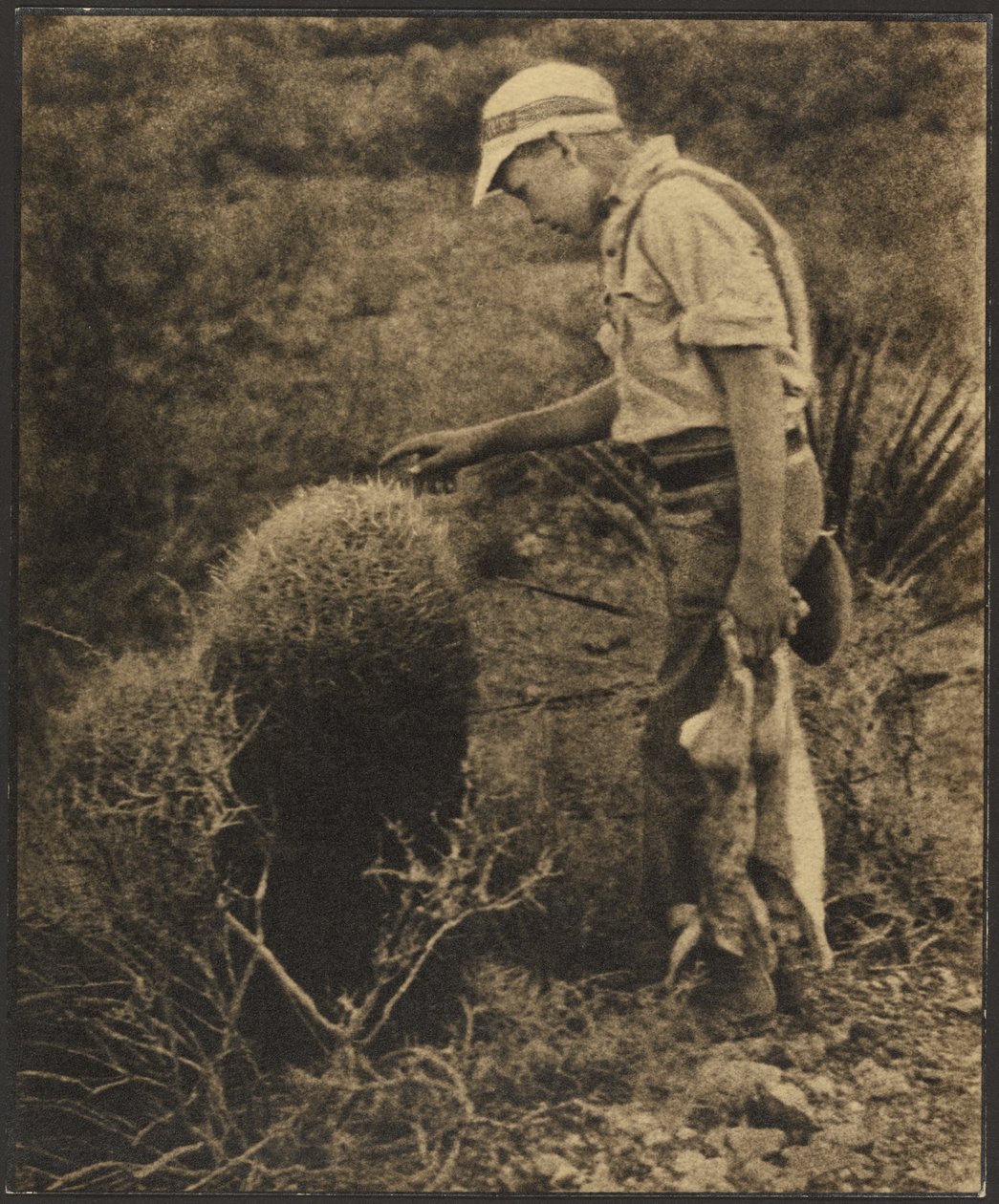 [Un homme avec des lièvres] - Louis Fleckenstein
