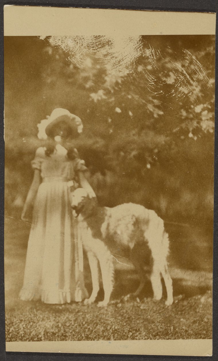Femme et chien - Louis Fleckenstein