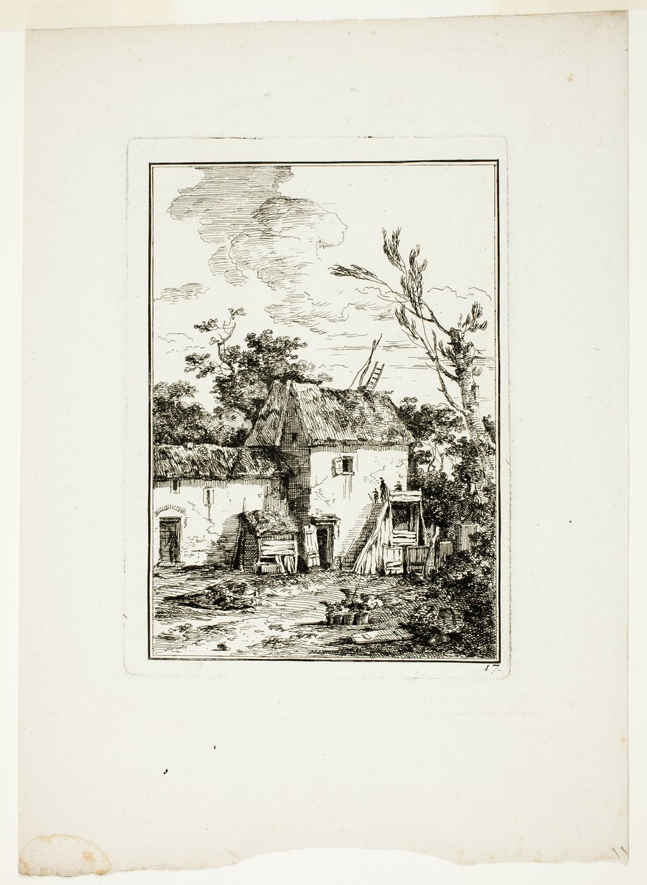 Paysage vertical - Louis Gabriel Moreau