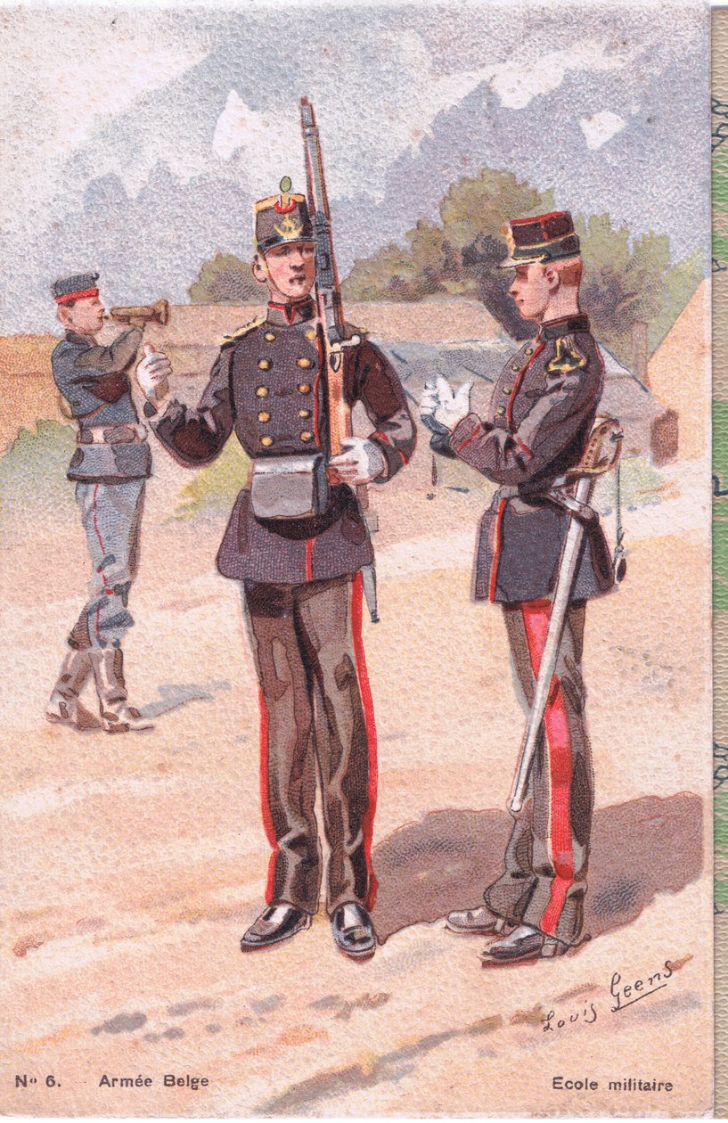 École Militaire, Carte Postale, Années 1920 - Louis Geens
