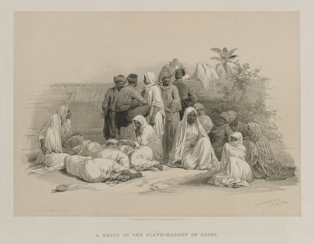 Égypte et Nubie, Volume III : Au marché aux esclaves au Caire, 1849 - Louis Haghe